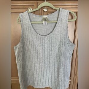 Light Gray Rhinestone Tank Top